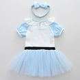 thumbnail image 4 of QEFJNO 3-18M Newborn Baby Girls Princess Onesie Tutu Dress with Headband Halloween Christmas Party Dress Up Clothes, 4 of 5