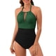 thumbnail image 5 of Gibobby Trajes de Baño Mujer Completos Traje de baño de 1 pieza para mujer, traje de baño Sexy con realce, traje de baño de cintura alta, traje de baño d(Verde,XL), 5 of 5