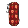 thumbnail image 1 of ZICANCN Sunglasses Soft Case, Red Strawberry Fruit Neoprene Zipper Eyeglass Case for Men Women, 1 of 9