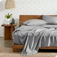 thumbnail image 2 of Bare Home Premium 1800 Collection Ensemble de Draps 4 Pcs, Lit Double, Charbon Chiné, 2 of 8