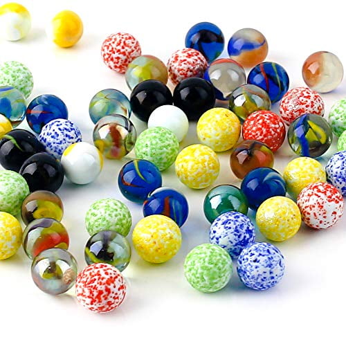 Coloured Glass Marbles Kids Traditional Toys Classic Retro Gift Game Party Accs 