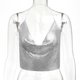thumbnail image 4 of Top corto con borlas y cuentas en cadena para mujer - Camiseta sin mangas y sin espalda - Diseño vintage, mezcla de spandex - Tallas XS-L, 4 of 8