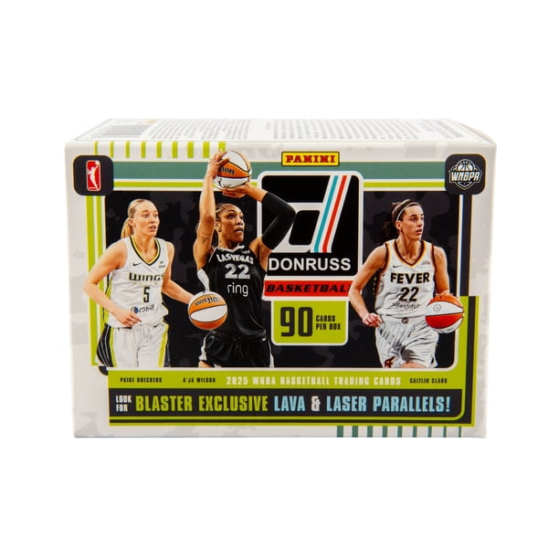 Panini Donruss WNBA Blaster Box 2024-25 – 6 Paquets De 15 Cartes – Rookies, Inserts Exclusifs, Parallèles Laser – Collection Officielle