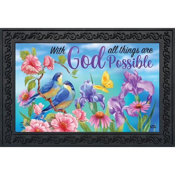 Briarwood Lane With God Religious Doormat