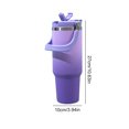 thumbnail image 2 of Termo de vacío de 1140 ml con pajita abatible para hombre y mujer (azul), 2 of 8