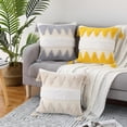 thumbnail image 7 of Tufted Throw Pillow Cover, 18 inches Chenille Tassels Triangle Fluffy Soft Pillow Cases, 1 Piece Lovely Plush Sofa Couch Bed Cushion Cover Cute Home Decoration, Cover Only, 7 of 7