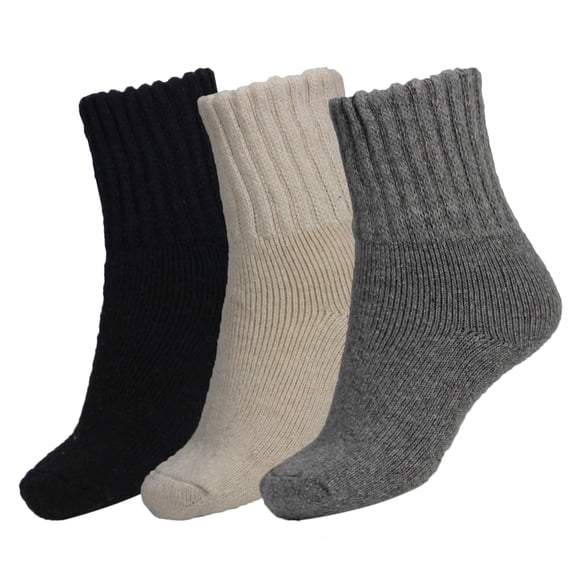 Calcetines BomKinta de lana cálida para mujer, 3 pares