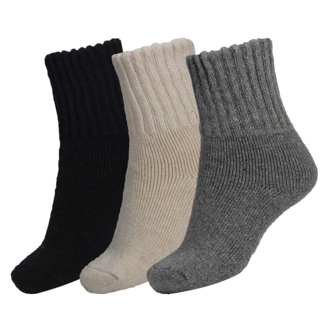 Calcetines BomKinta de lana cálida para mujer, 3 pares