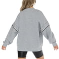 thumbnail image 2 of Women's Gameday Couture Heather Gray NC State Wolfpack Competitive Edge Oversized Fleece Pullover Sweatshirt, 2 of 3