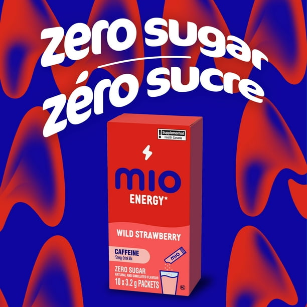 mio Energy Wild Strawberry Energy Drink Mix, 3.2g Packets, 10 ct