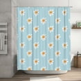 thumbnail image 3 of Fuzoiu Daisies Flowers Print Waterproof Shower Curtain 72x72in with Heavy Duty Metal Grommets,Machine Washable Spring Modern Shower Curtains, 3 of 3
