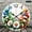 12x12in, variant on Patifu Daisy Bouquet Italian Theme 10 Inch Round Wooden Wall Clock for Living Room Kitchen Dorm 10x10in