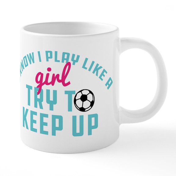 CafePress - I Know I Play Like A Girl Mugs - 20 Oz White Ceramic Mega Mug