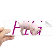 thumbnail image 1 of Autocollant Pare-Chocs Rectangulaire pour Cahier de Nourriture, Visage de Porc, Viande, Décalque de Fenêtre, 1 of 1