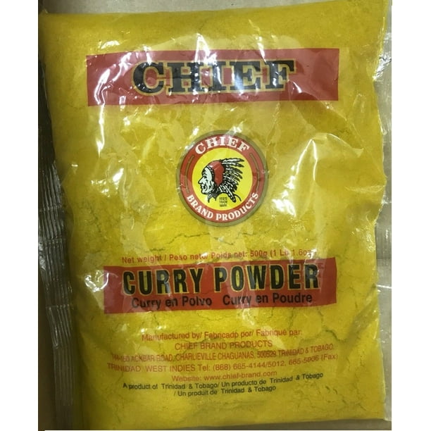 CHIEF CURRY POWDER 500G, 17.5 OZ (1 lb1.6 oz MADE IN TRINIDAD TOBAGO