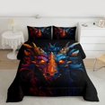 thumbnail image 2 of Homewish Cartoon Western Dragon Queen Comforter Set, Horror Animal Bedding Sets, Teens Kids Boys Men Reversible Bedding Comforter Set, Microfiber Bedroom Decor, 3 Pieces, 2 of 8