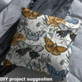thumbnail image 2 of Manfei Gothic Death Moth Butterfly Fabric by the Yard (2 Yards), Vintage Flower Decorative Fabric by the Yard, Boho Animal Wildlife DIY Fabric, 2 of 6