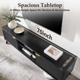 thumbnail image 4 of KeyWhat 70" Mid-Century Modern TV Stand for 75 Inches TV, Fluted Doors & Adjustable Shelves, 4 of 7