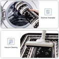 thumbnail image 3 of Kitchen Rugs Set of 2, Cushioned Anti-Fatigue Kitchen Mats for Floor, Pet Rug Soft Absorbent Boho Kitchen Rugs Set for Bathroom, Sink, Office, Laundry, 17.3× 47 ＋ 17.3× 30 Black, 3 of 6