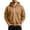 A Coffee, variant on Fleece Full Zip Hoodie Sweatshirt Men's Solid Color Oversized Hoodie Sweatshirts With Kangaroo Pocket Coffee Xxxl
