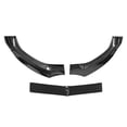 thumbnail image 5 of Ikon Motorsports Front Bumper Lip, Compatible with 2015-2018 Mercedes-Benz W205 C-Class DP Style Gloss Black PP Air Dam Chin Spoiler Protector Splitter 3PCS, 5 of 7