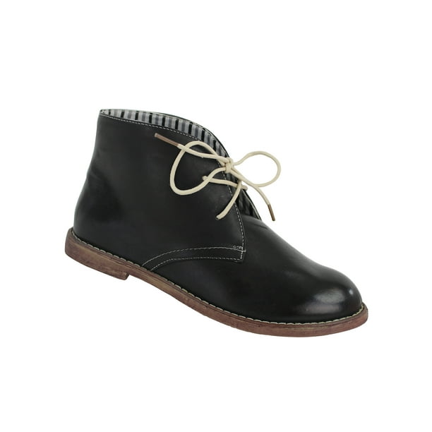 womens flat ankle boots lace up