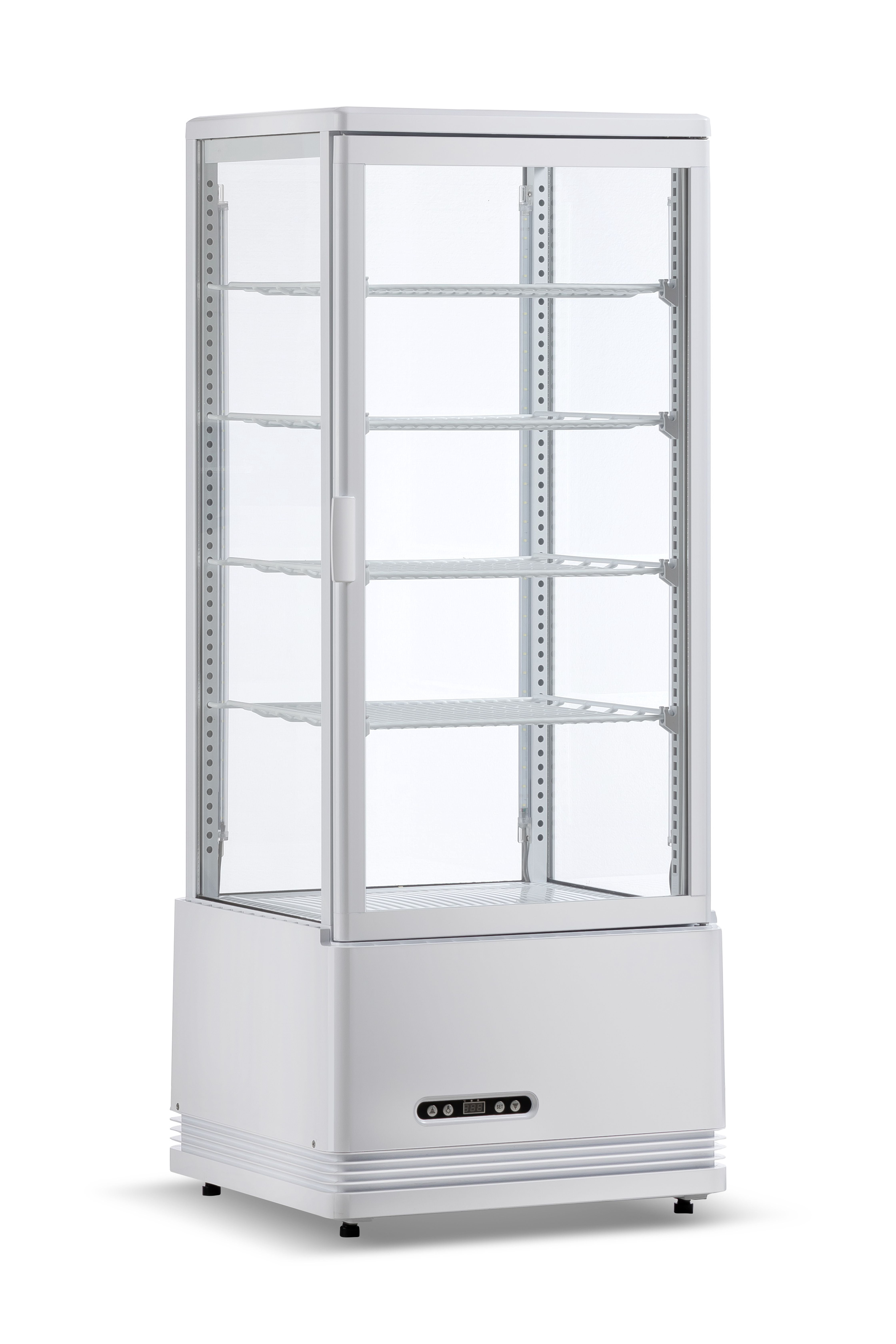Danolapsi 3.46 cu.ft. 98L Commercial Refrigerator Glass Door Display Fridge Tall Slim Single Upright Beverage Cooler Countertop Design With LED Light Adjustable Shelves Drink Organizers For Home Store