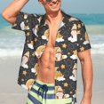 thumbnail image 5 of Lsque Cute Bee Gnome pattern Hawaiian Shirt for Men, Unisex Summer Beach Casual Short Sleeve Button Down Shirts-X-Large, 5 of 9