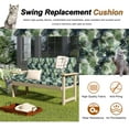 thumbnail image 2 of Porch Swing Cushion 40in, Waterproof Bench Cushion for Outdoor Furniture, 2-3 Seater Replacement Glider Cushion with Ties for Backyard and Garden（palm 40"), 2 of 7