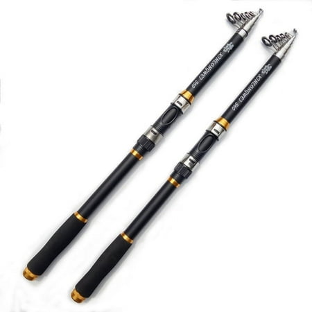Professional 2.1M-3.6M Carbon Fiber Telescopic Fishing Rod Portable Spinning Fishing Rod Pole Travel Sea Boat Rock Fishing Rod