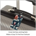 thumbnail image 3 of Square 2Pack PU Leather Merry Chrismas Cruise Luggage Tag with Privacy Cover and Name ID Tag for Travel Handbags Backpacks Luggage Tags, 3 of 6