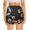 thumbnail image 4 of Goofa Butterfly with Fowers Printed Women 2 in 1 Running Shorts,Quick Dry Athletic Workout Shorts,High Waisted Athletic Shorts with Liner Pockets-XX-Large, 4 of 9