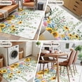 thumbnail image 6 of Rectangle Area Rug 3x5ft,Sunflower Green Leaf Watercolor Washable Carpet Non-Slip Runner Accent Rugs Indoor Floor Mat for Bedroom Living Room Decor,Blossom Floral, 6 of 9