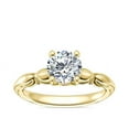 thumbnail image 1 of 1.15 Carat Excellent Round Shape Genuine Diamond Latest Design Solitaire Engagement Ring for Ladies Solid 18K Yellow Gold Size 7.5, 1 of 8