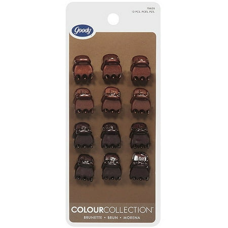 hair clips goody walmart count brunette colour
