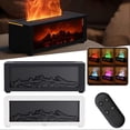 thumbnail image 2 of Fireplace Flame Effect Essential Oil Diffuser & Humidifier - Remote Control, 7 LED Flame Colors, Auto-Off Aroma Diffuser for Bedroom & Home Office, 2 of 5