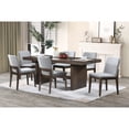 thumbnail image 3 of New Classic Furniture Kody 7-Piece Wood Dining Table Set in Walnut/Green, 3 of 9