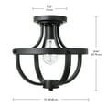 thumbnail image 3 of Globe Electric Stellan 1-Light Matte Black Indoor Flush Mount Ceiling Light, 3 of 9