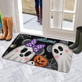 thumbnail image 5 of Happy Halloween Welcome Doormat,Durable Absorbent Low-Profile Door Mat 17x30 Inch Horror Pumpkin Ghost Switch Rug for Bedroom Living Room, 5 of 6