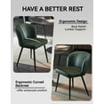 thumbnail image 5 of Sailvan Dining Chairs Set of 4, Modern PU Leather Upholstered Kitchen Chairs for Dining Room & Living Room with High Back, Easy Maintaince, Green, 5 of 9