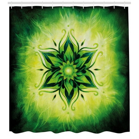 Lotus Shower Curtain Psychedelic Floral Mandala Ethnic Meditation