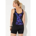 thumbnail image 4 of Swimsuits for All Chlorine Resistant Sweetheart Zip Front Tankini Set With Bike Short, 4 of 4