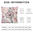 thumbnail image 5 of Ollo0ord Eiffel Tower Pillow Cover Romantic Paris Style Decorative Square Cushion Cover Love Flowers Pink Cushion Case for Party Housewarming Office RV,Single Pack White, 5 of 5
