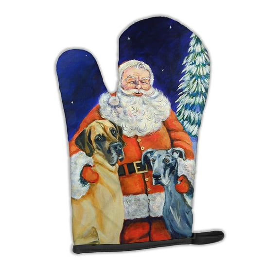 Carolines Treasures 7232OVMT Santa Claus with Great Dane Oven Mitt Large multicolor