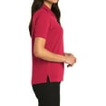 thumbnail image 3 of Womens Rapid Dry Cotton/Polyester Polo T-Shirt Red 2X-Large, 3 of 5