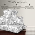 thumbnail image 4 of Briarwood Home® Ensemble de Draps en Flanelle Imprimée, 100 % Coton Naturel, Doux, Chaud et Poche Profonde, Nano-Technologie Avancée Qui le Rend Résistant au Boulochage; Brossé 6 Fois pour la Douceur (Gris Sylvania, Très Grand), 4 of 5