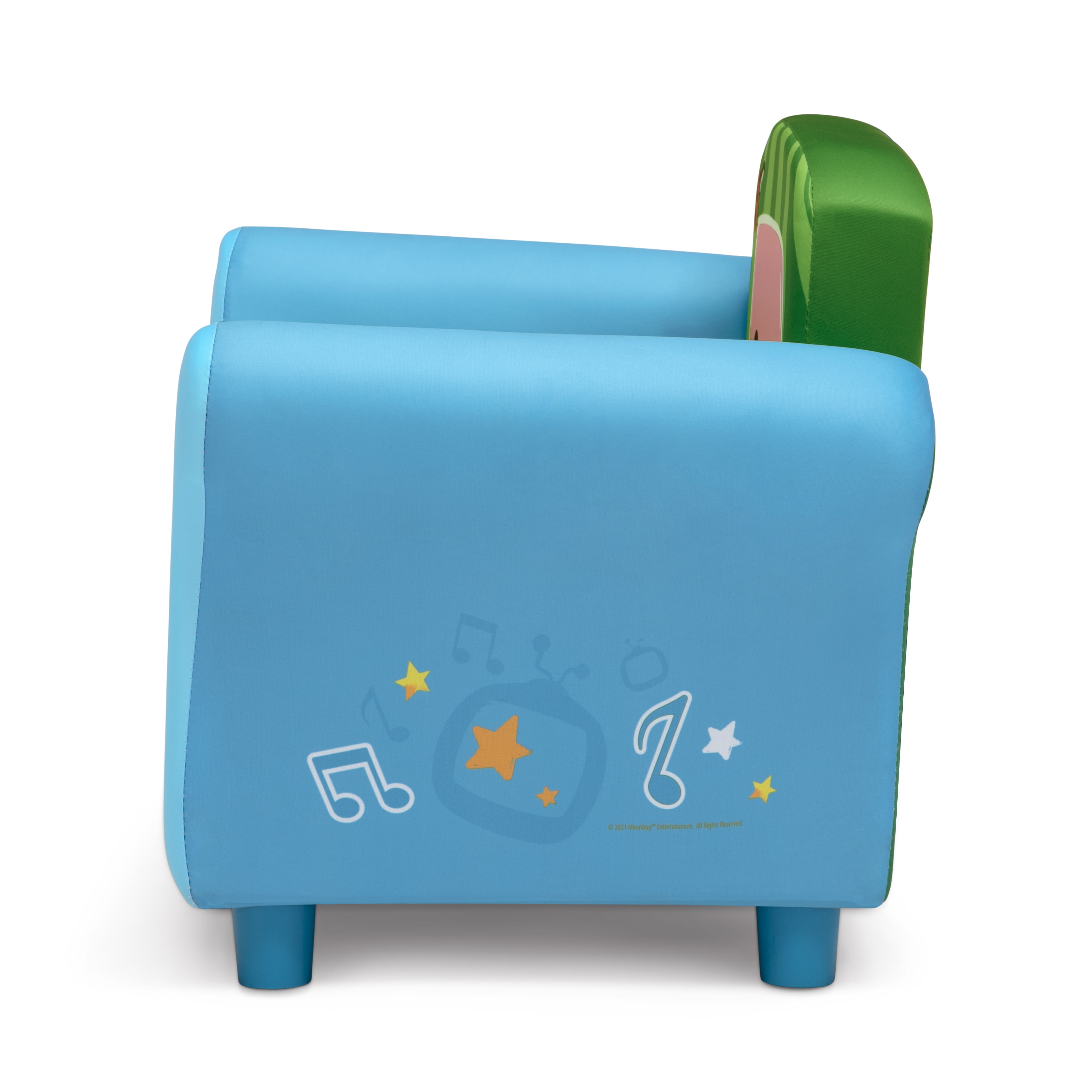 CoComelon Upholstered Chair by Delta Children, Blue/Green