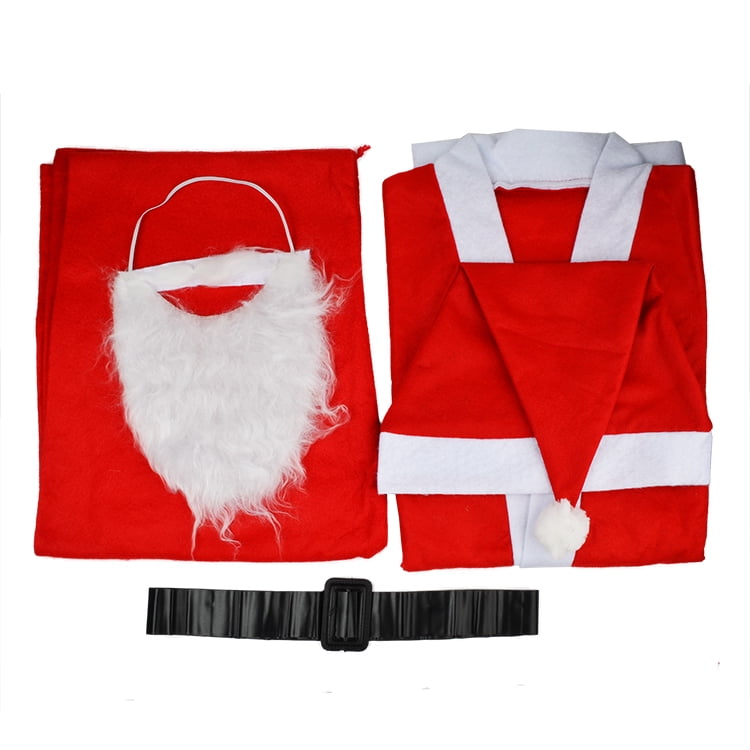 Nicky Bigs Novelties Santa Suit Set with Beard - 5 Piece Adult