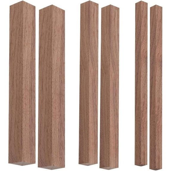 6Pcs 8/13/18mm Walnut Square Dowel Rods Wooden Sticks 6 Inch Long Unfinished Wooden Square Dowel Rods Wood Craft Sticks Wood Sticks for DIY Crafts Model Making for diy