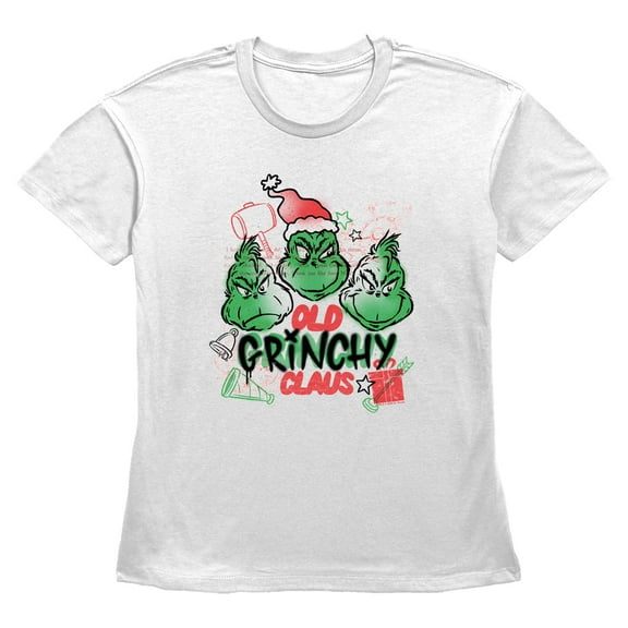 Womens The Grinch Old Grinchy Claus Graffiti T Shirt